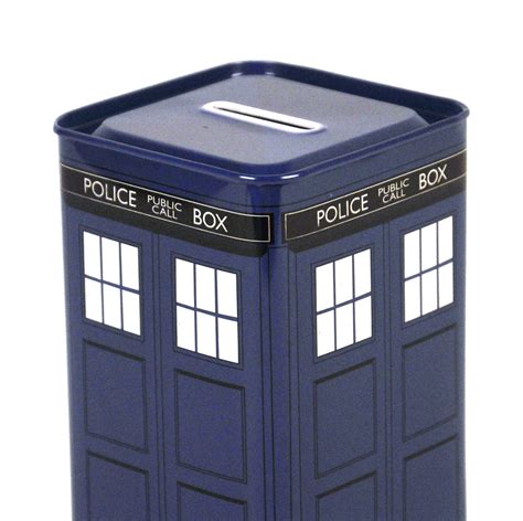 vintage metal tardis money box|tardis plastic money box.